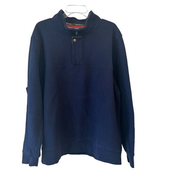 Orvis Men’s Big and Tall Fall Navy Blue Quarter Zip Sweater XXL 💙 - Picture 1 of 8